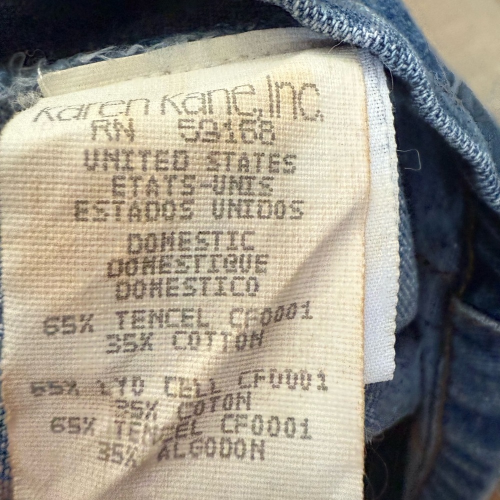 Vintage 90s Karen Kane Denim Zip Vest XS - Picture 7 of 8